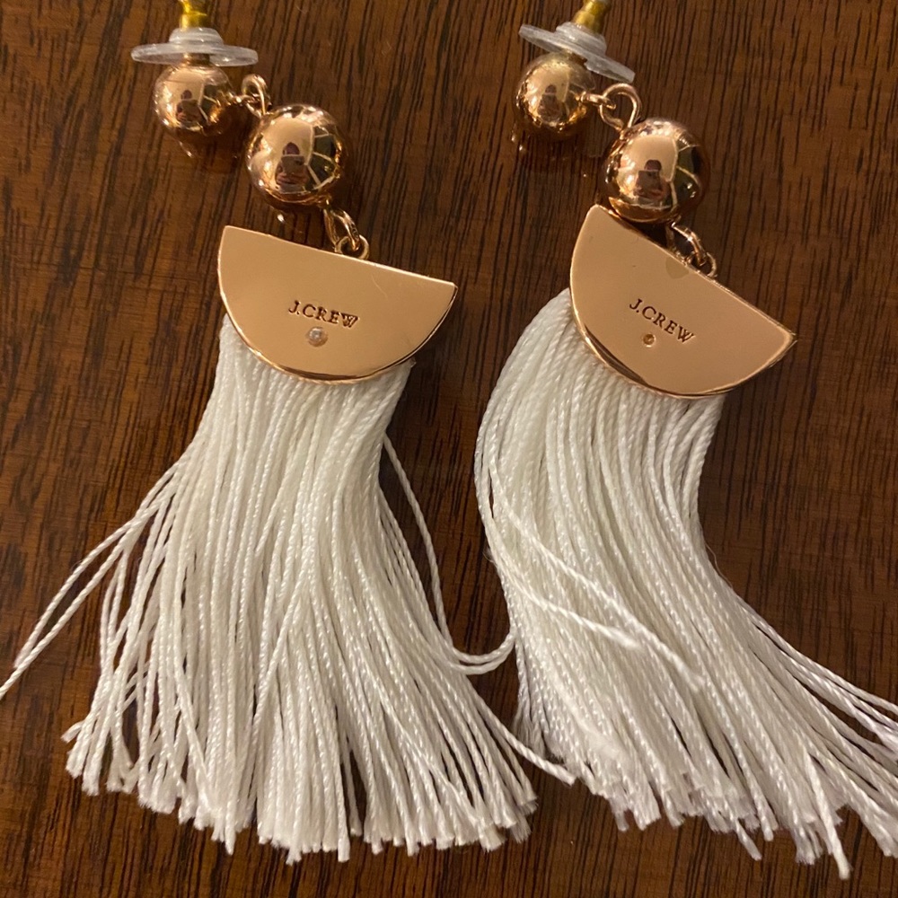 J. Crew Art Deco Tassel Drop Earrings